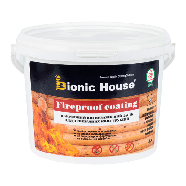 Фарба вогнезахисна для дерева "Fireproof Coating" 10кг